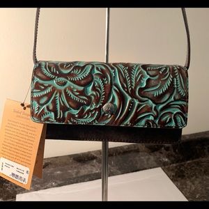 Patricia Nash Balloi Crossbody: Turquoise: NWT